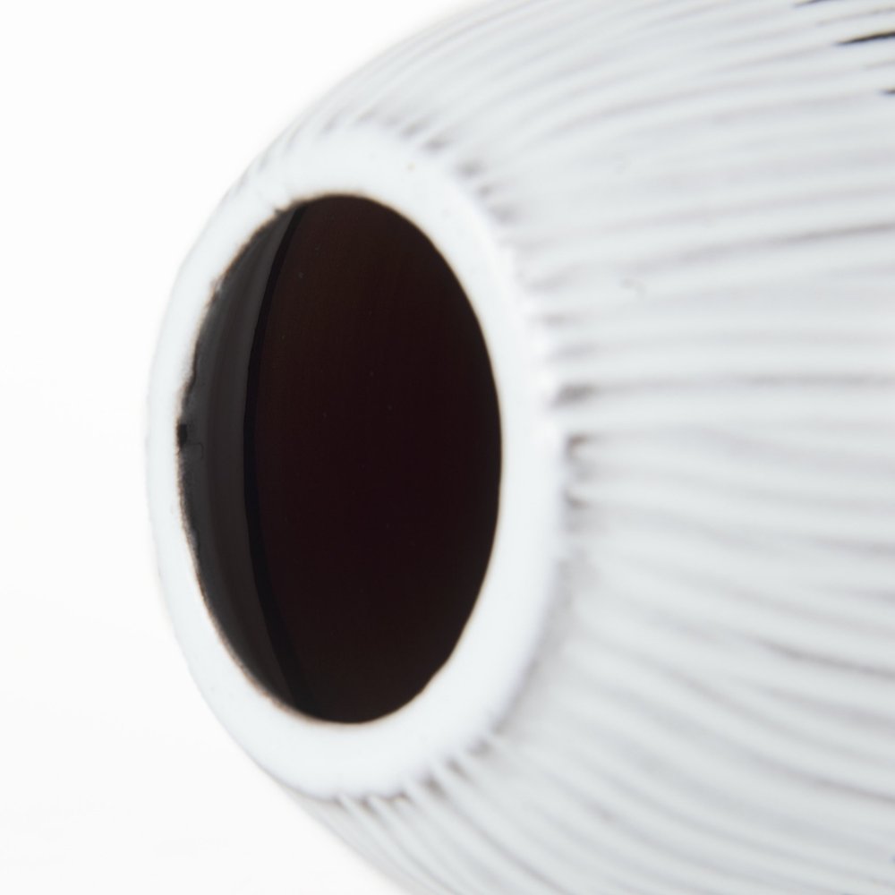 13" Black, Gray and White Cylinder Ceramic Table Vase