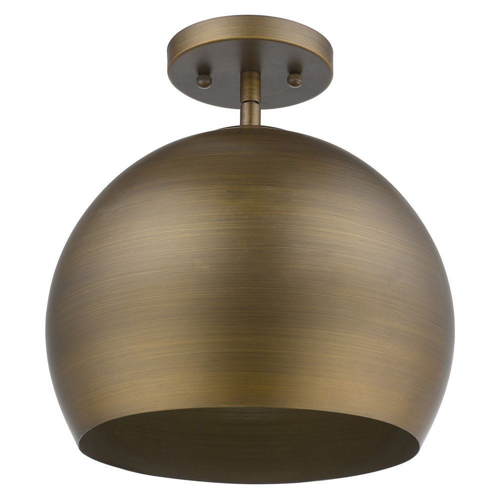 12" Gold Dome Pendant Light