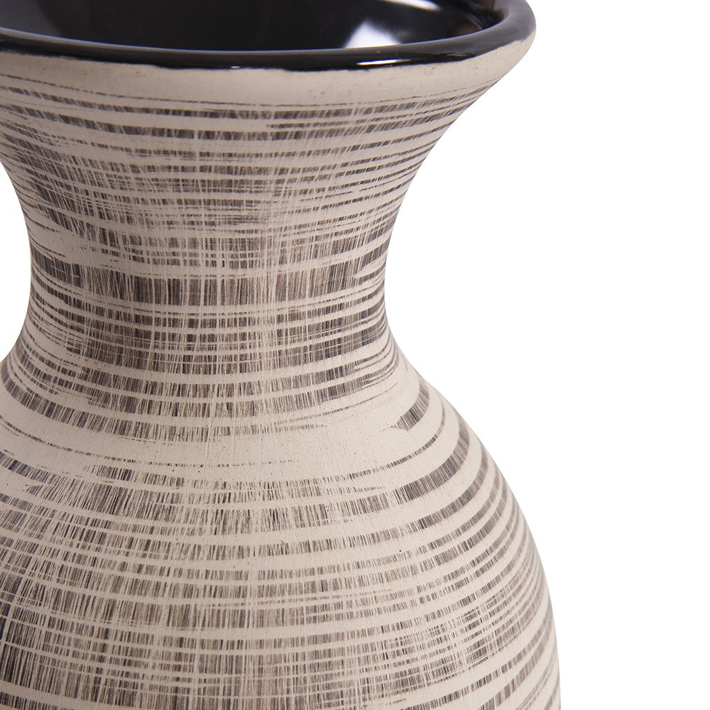 31" Brown and Beige Bud Floor Vase