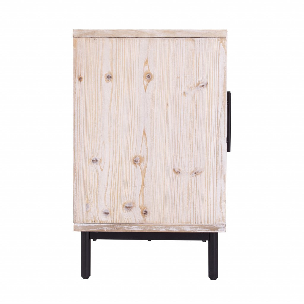 36" White Wood Coastal Cabinet