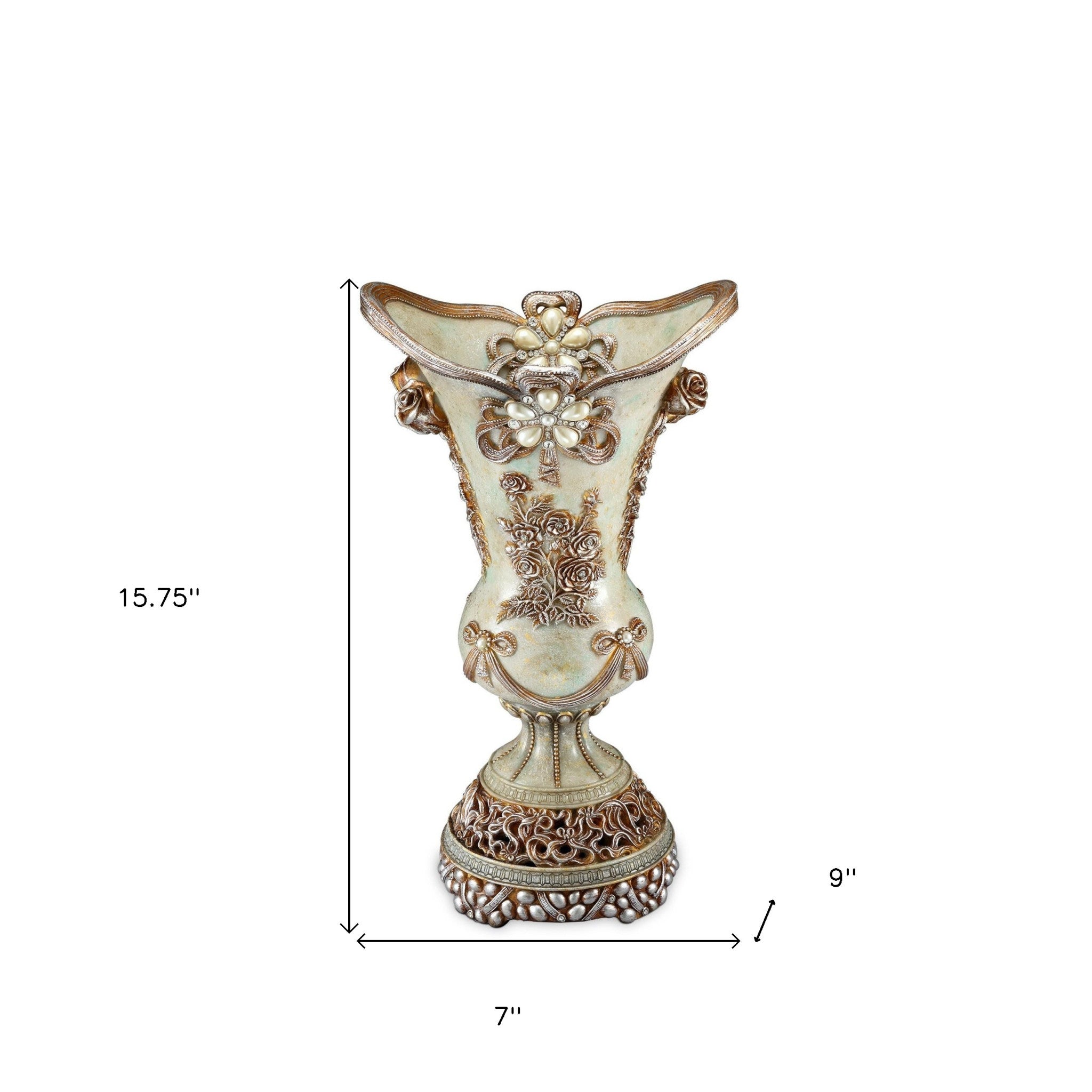 16" Green Tulip Urn