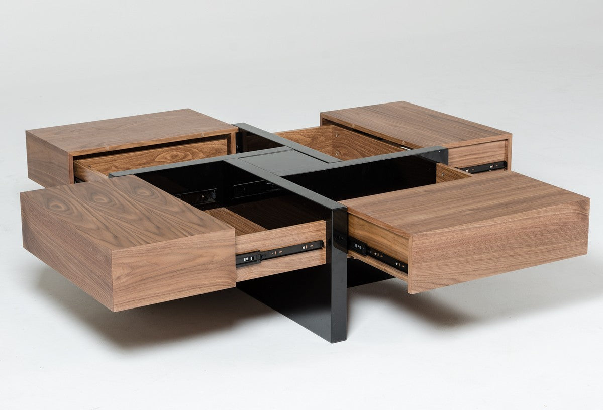 39" Expandable Modern Coffee Table with Storage