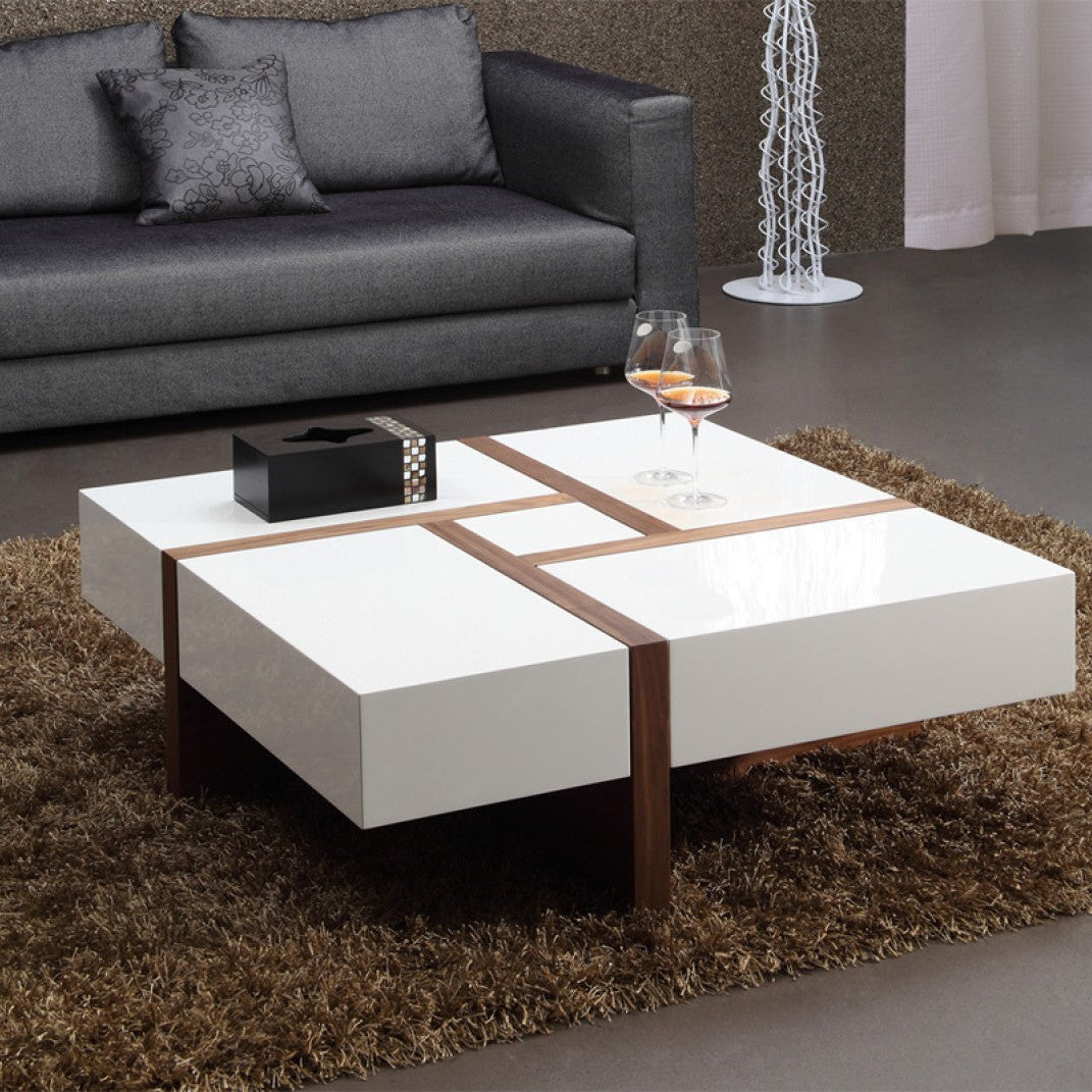 39" Expandable Modern Coffee Table with Storage