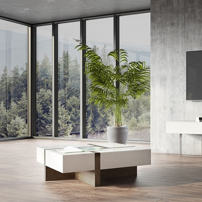 39" Expandable Modern Coffee Table with Storage