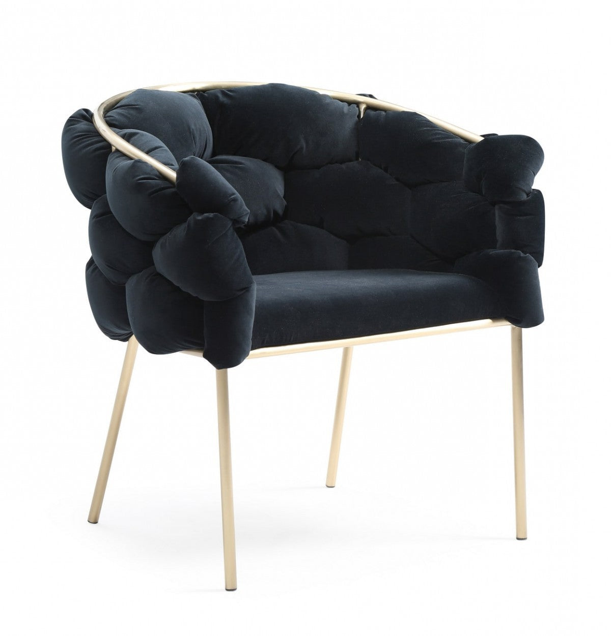26" Velvet Geometric Cushions Dining Chair