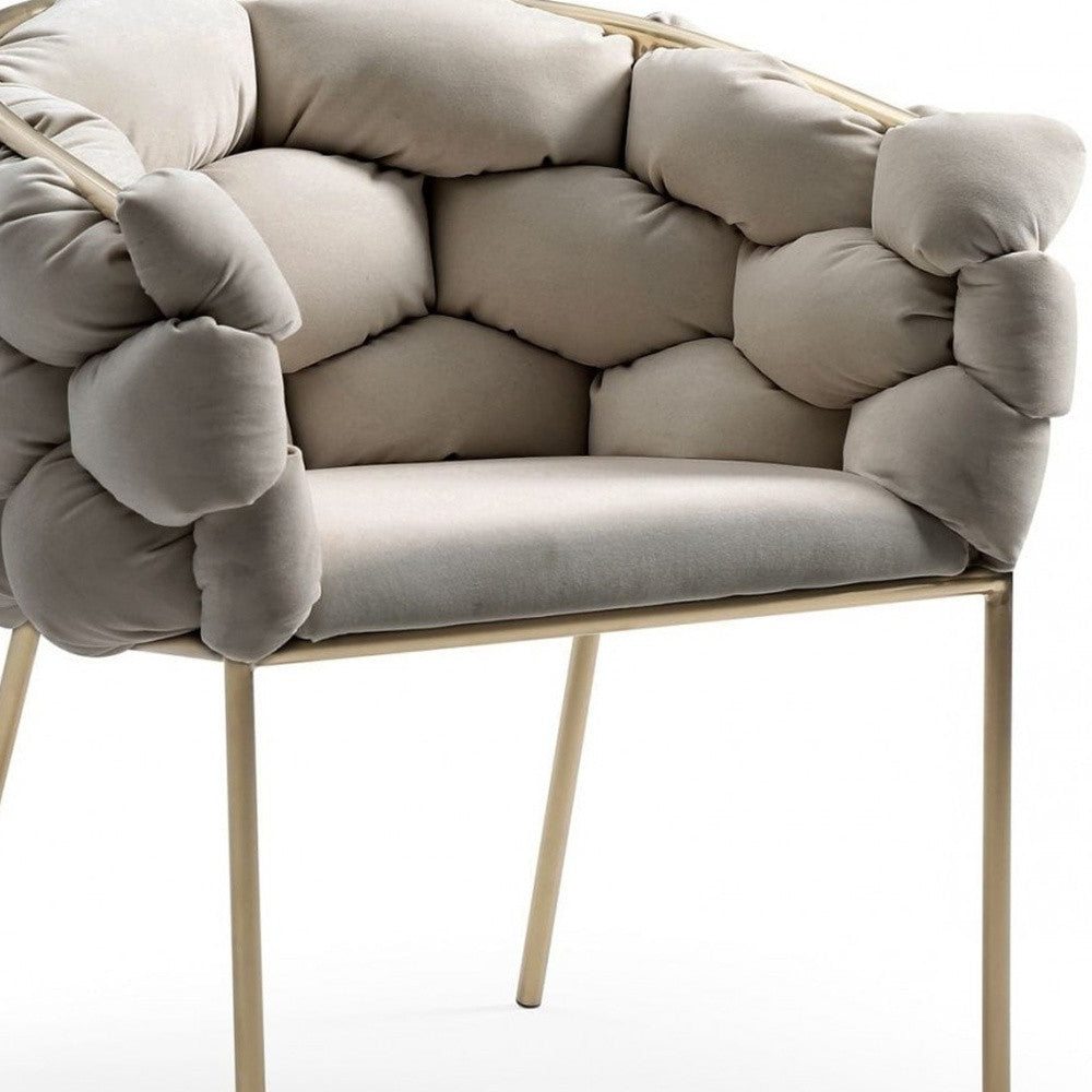 26" Velvet Geometric Cushions Dining Chair