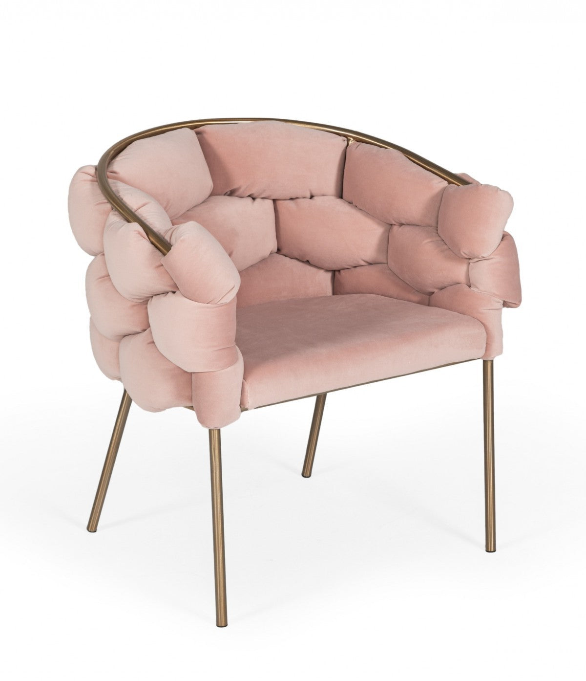 26" Velvet Geometric Cushions Dining Chair
