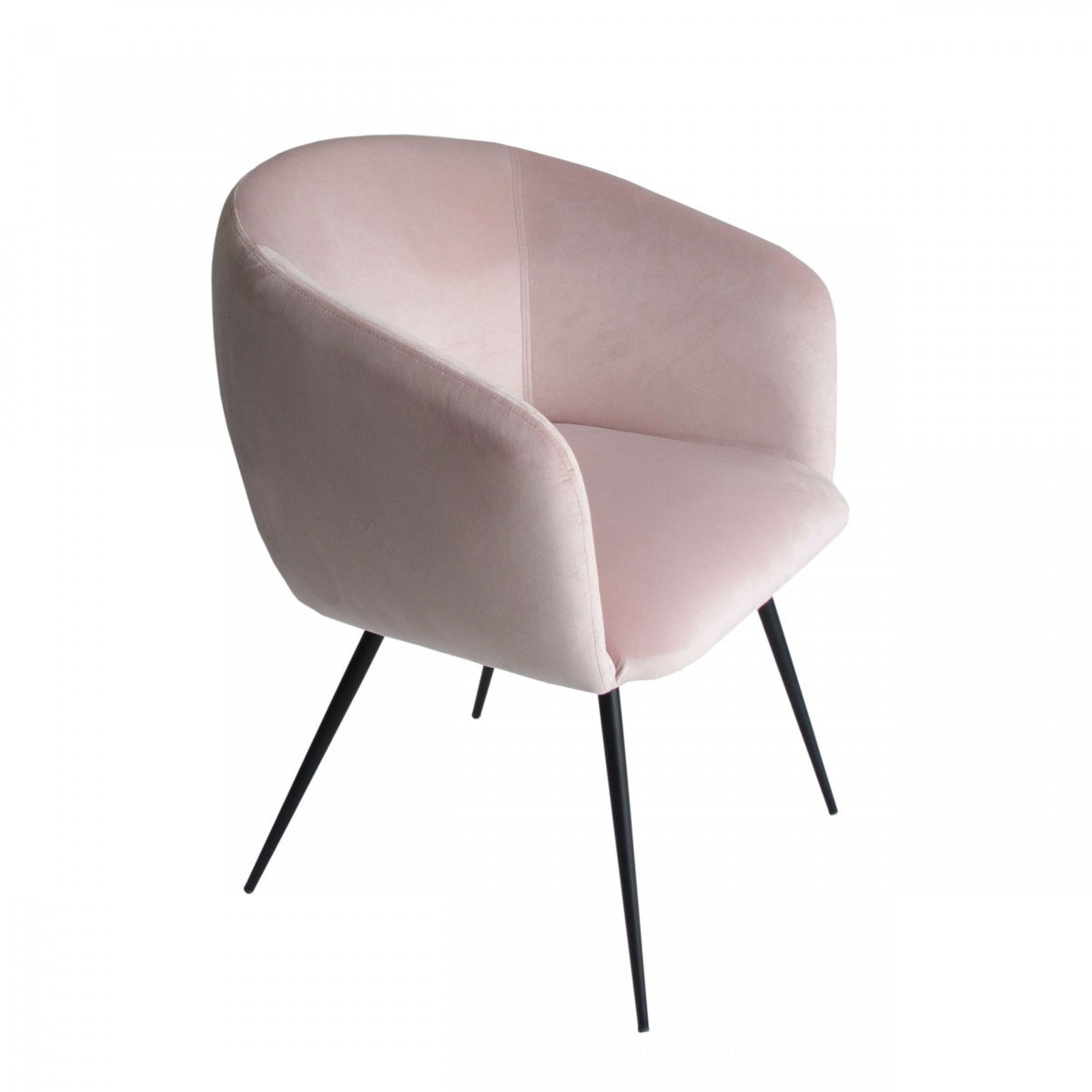 24" Velvet Barrel Dining Chair