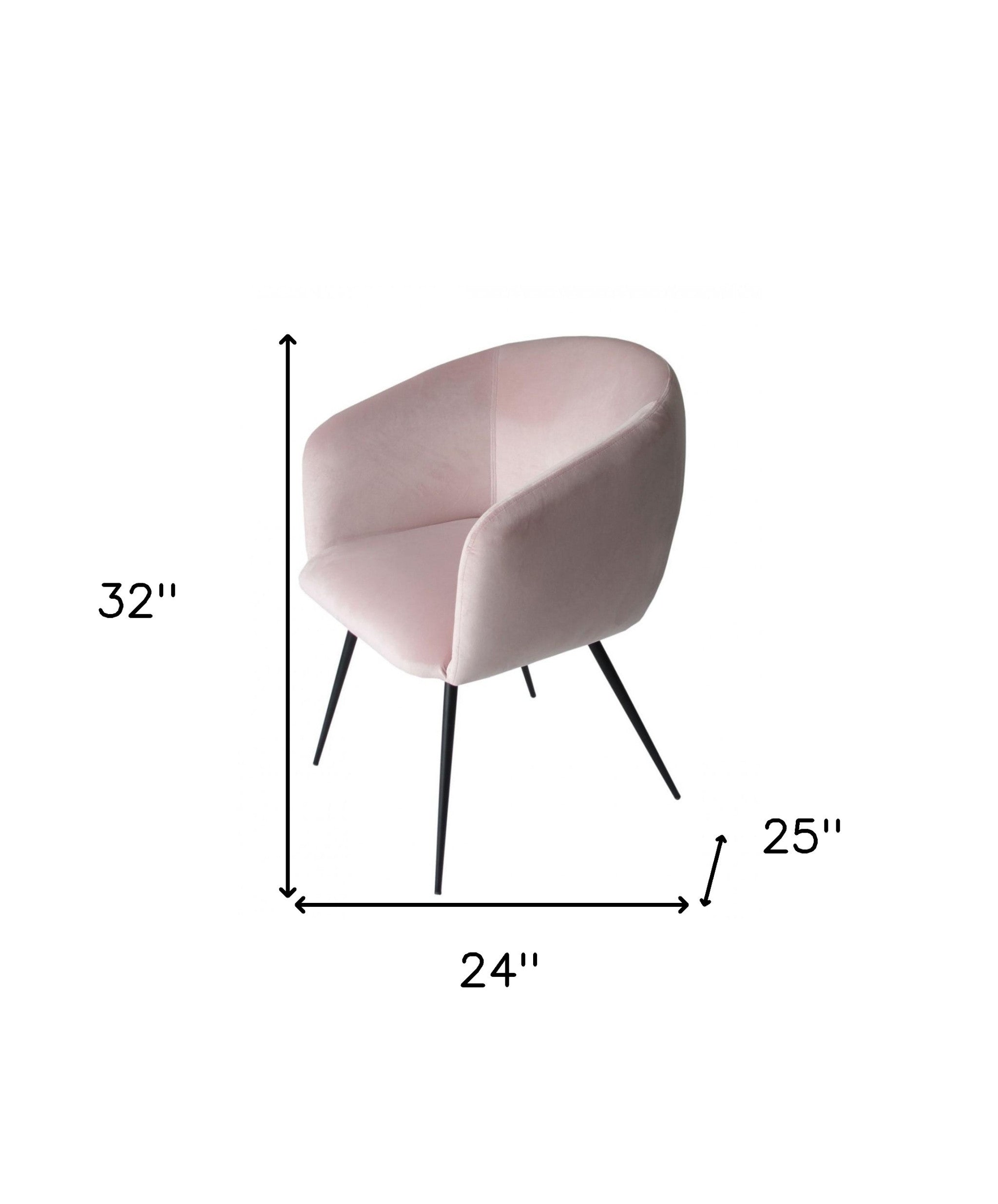 24" Velvet Barrel Dining Chair