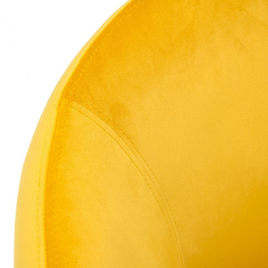 24" Velvet Barrel Dining Chair
