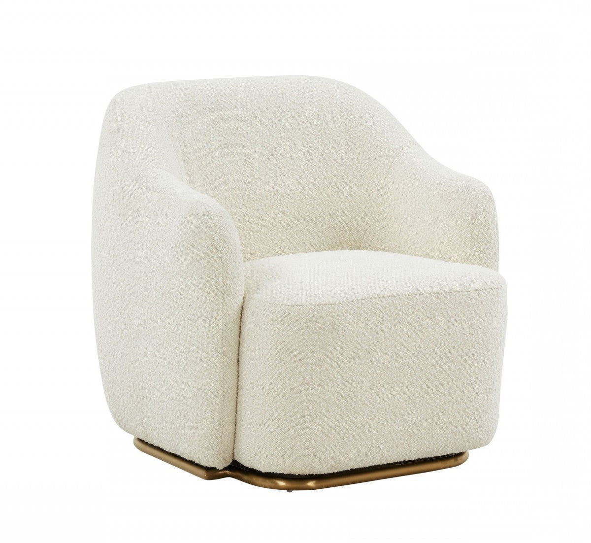 29" Cream Sherpa Armchair
