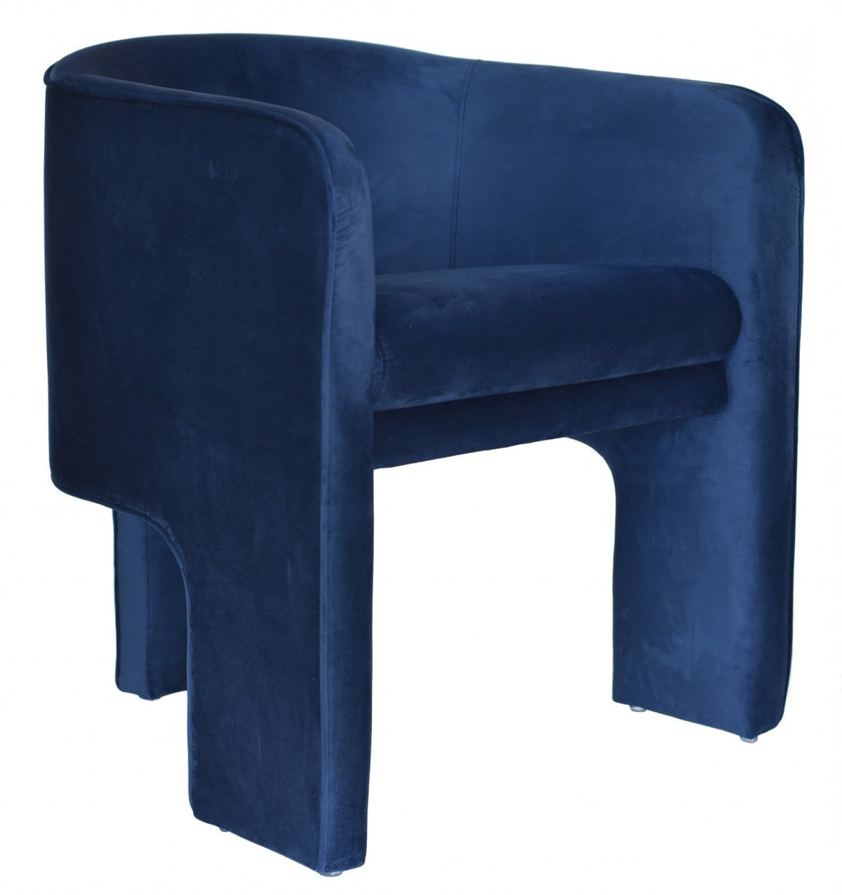 24" Modern Velvet Three-Leg Barrel Chair