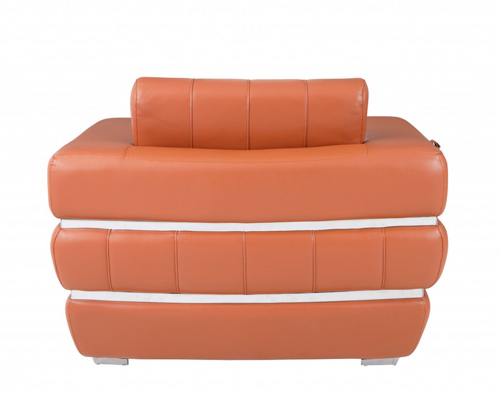48" Italian Leather Contemporary Club Chair