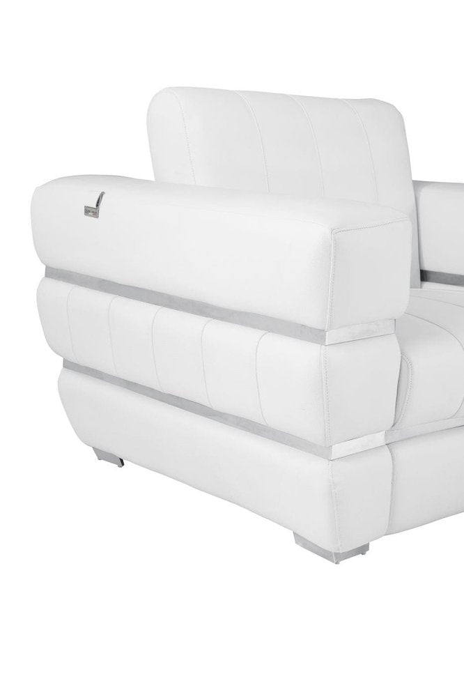 48" Italian Leather Contemporary Club Chair