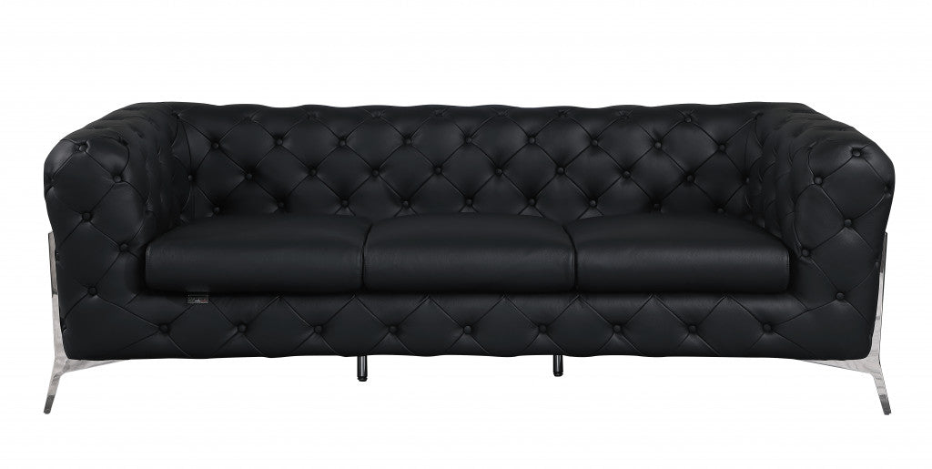 3 Piece Top-Grain Italian Leather 6-Seat Sofa Set