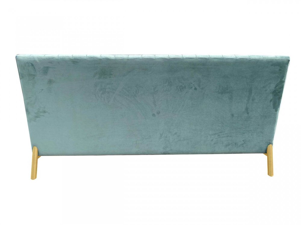 71" Light Gray Velvet Channel Tufted Slipper Sofa