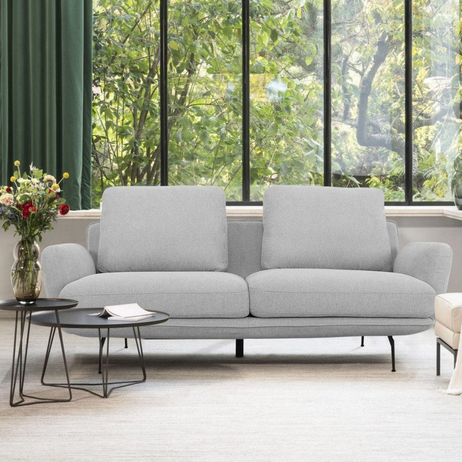 89" Light Gray Retro Sofa