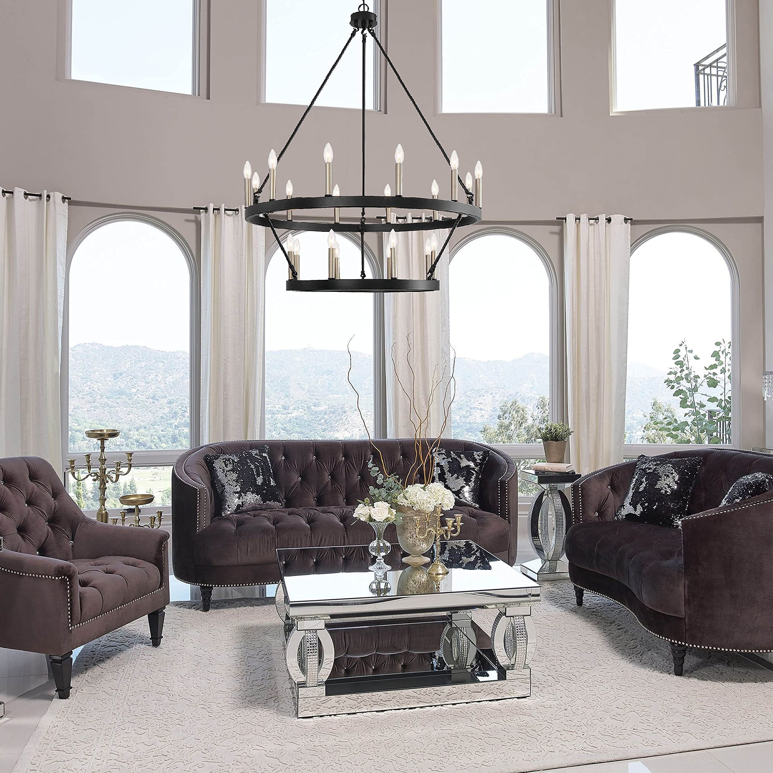 40" Dual Ring Gothic Chandelier