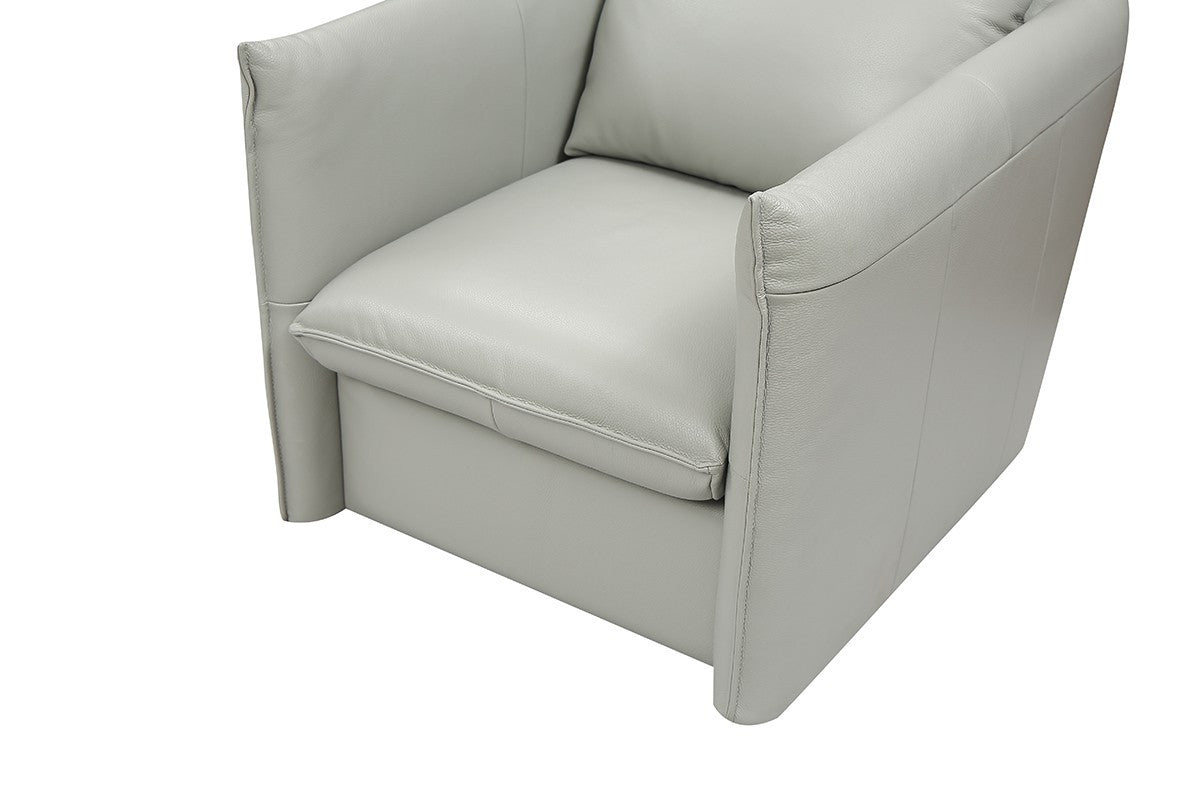 36" Leather Cushion Back Swivel Club Chair