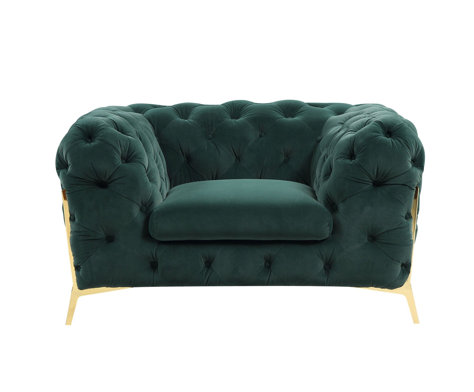 50" Velvet Tufted Modern Chesterfield Chair