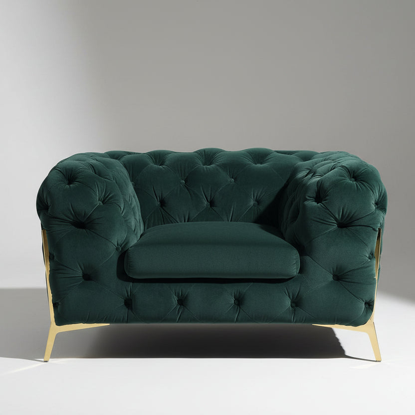 50" Velvet Tufted Modern Chesterfield Chair