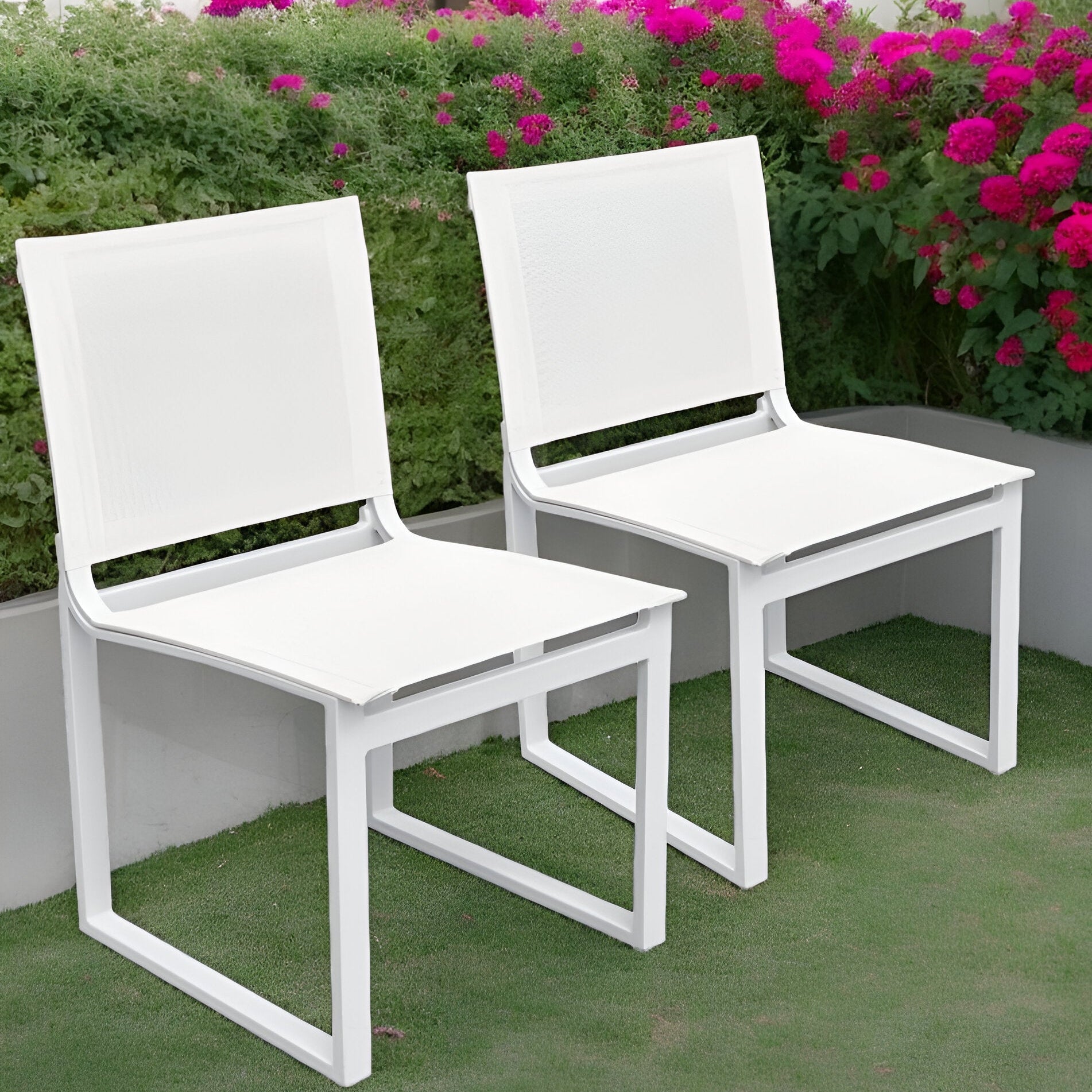 23" Set Of Two Outdoor Dining Chair
