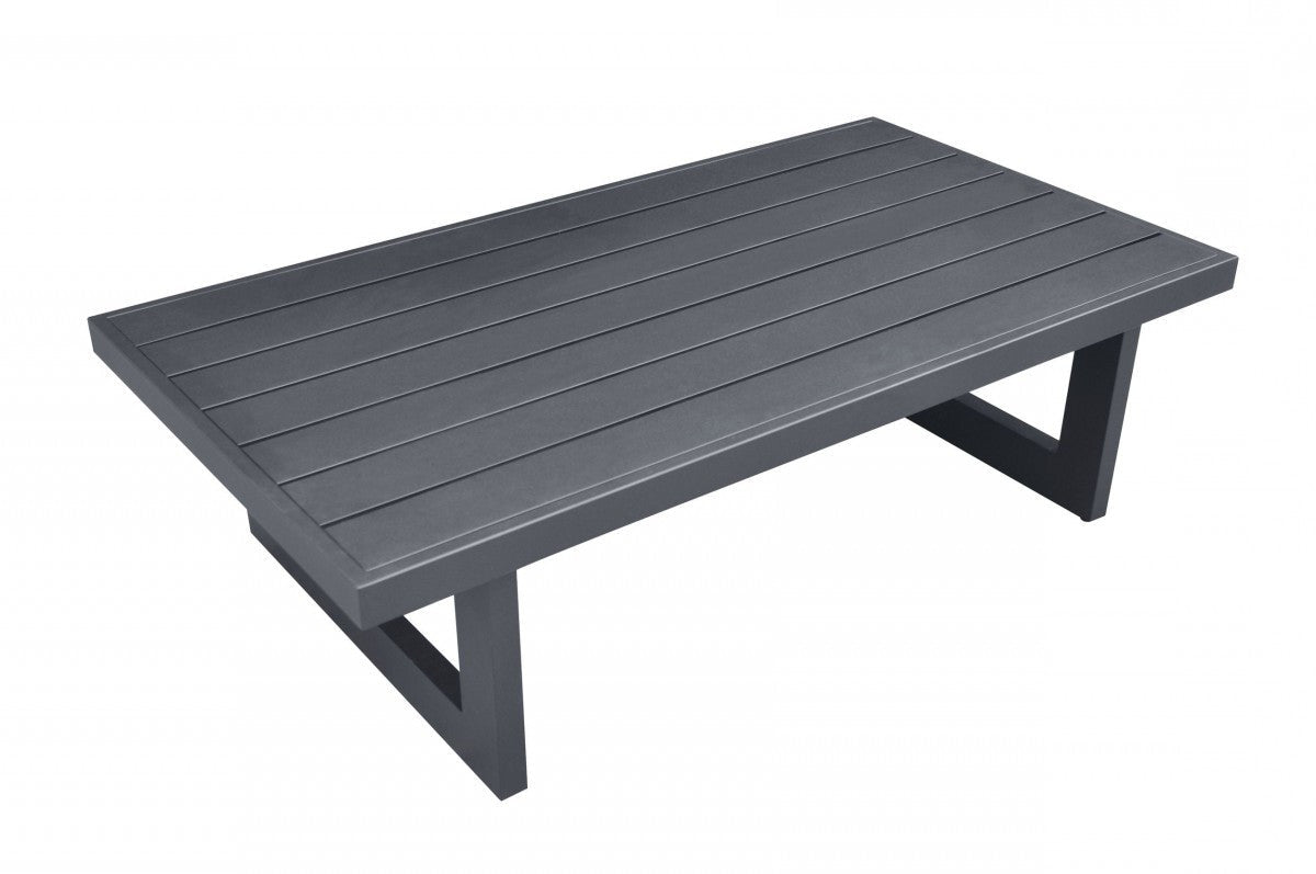 51" Gray Metal Outdoor Table