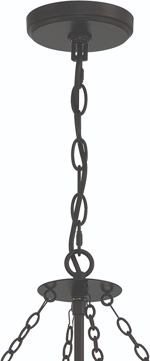 22" Black Ring Caged Chandelier