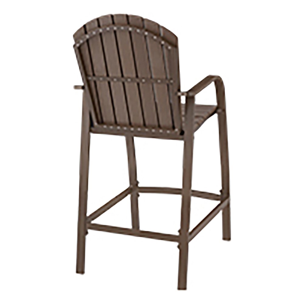 Set of Two 48" Brown Adirondack Outdoor Bar Chair
