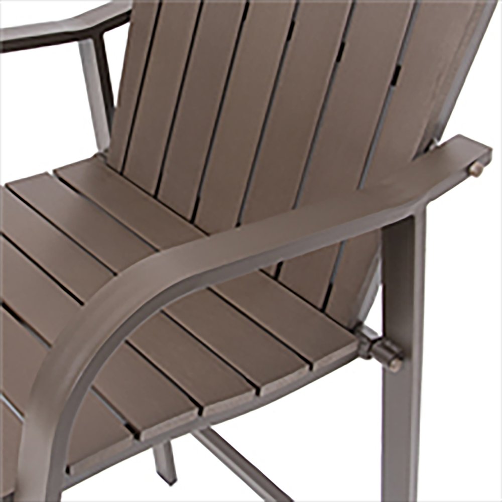 Set of Two 48" Brown Adirondack Outdoor Bar Chair