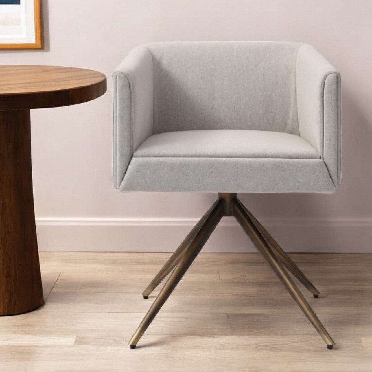 25" Brass Spider Leg Dining Chair