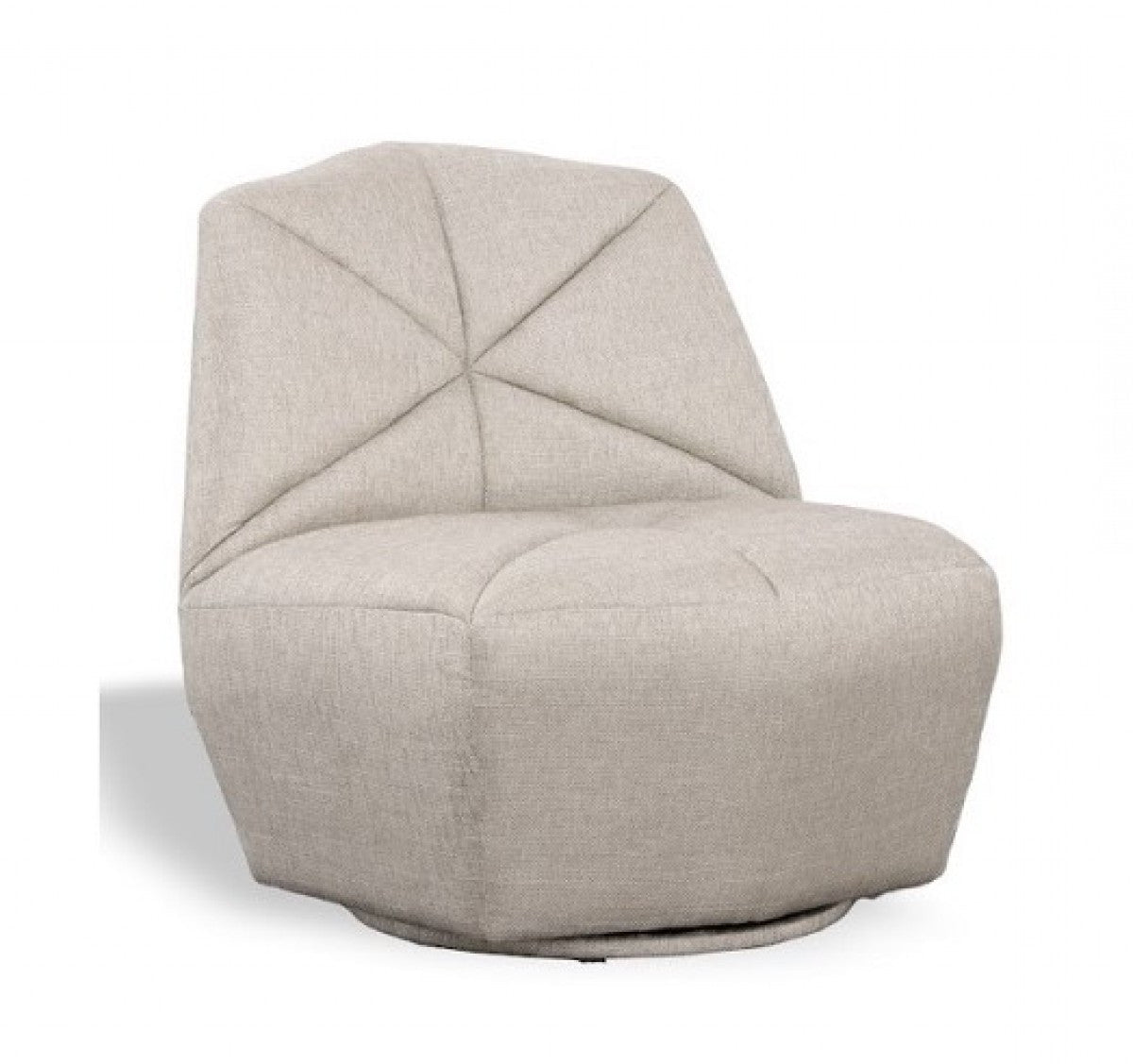 31" Gray Tufted Fabric Armless Chair