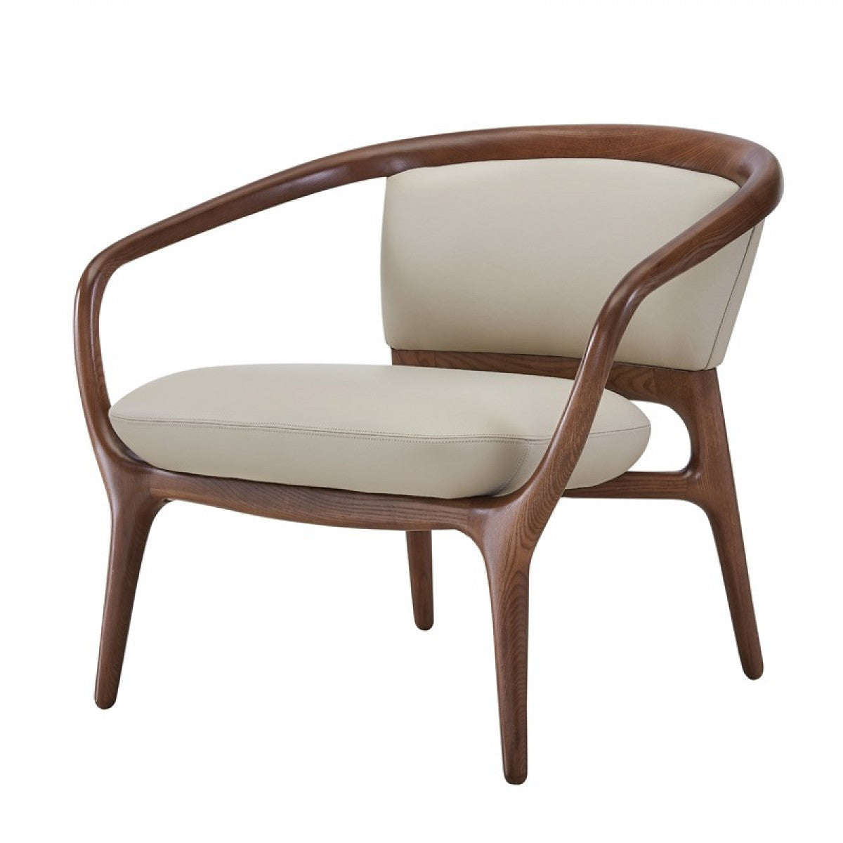 30" Brown faux Leather Rustic Armchair