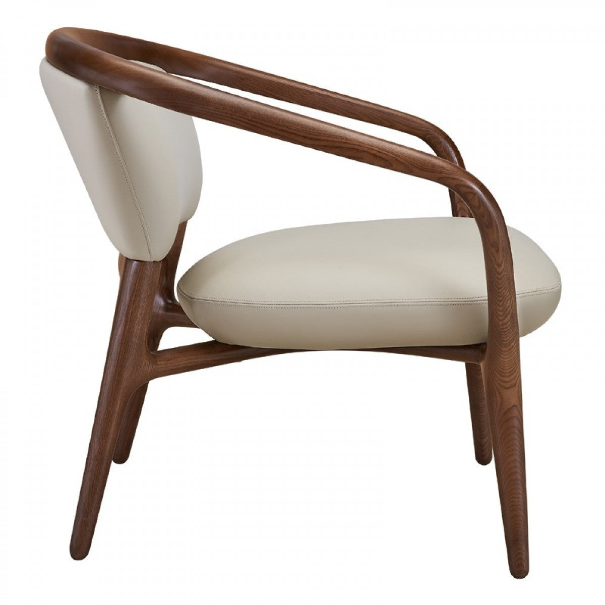 30" Brown faux Leather Rustic Armchair