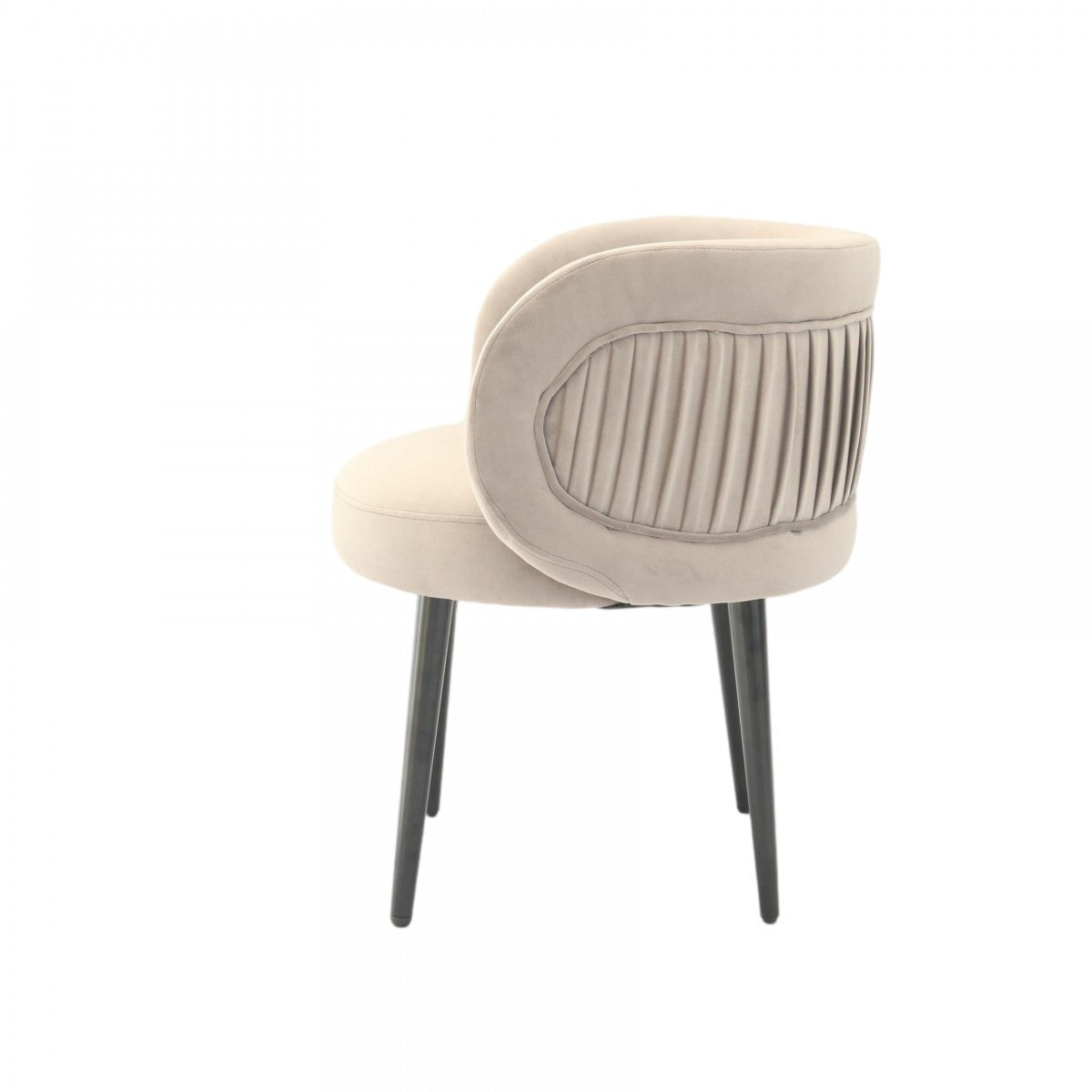 24" Gray Velvet and Wood Barrel Chair