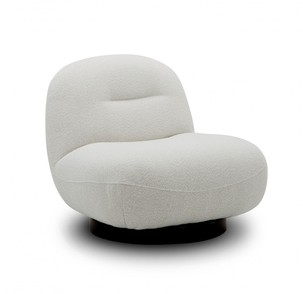 33" White Swivel Lounge Chair