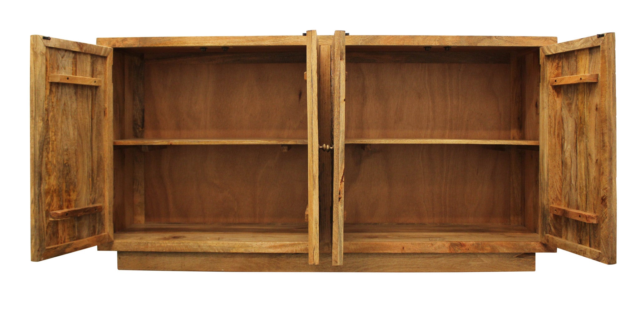 72" Brown Mango Wood Sunburst Sideboard