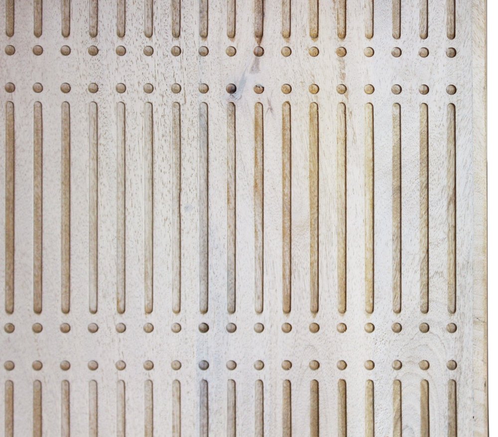 60" Carved Wood Pedestal Dining Table