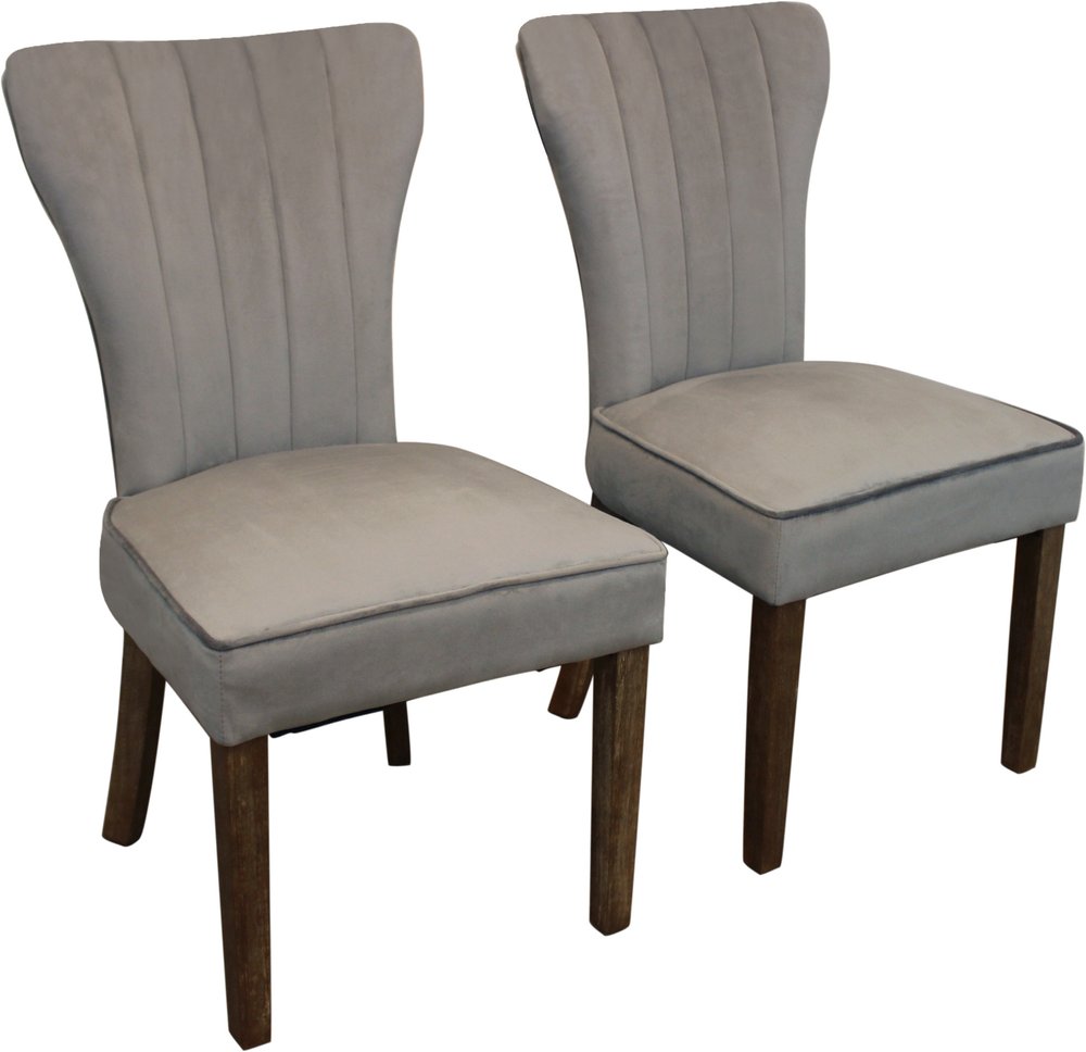 Set of Two 21" Velvet Parsons Dining Chair
