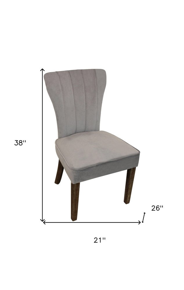 Set of Two 21" Velvet Parsons Dining Chair