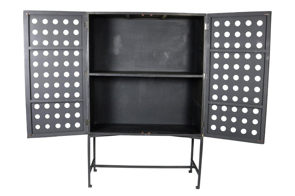 48" Dark Gray Holed Metal Chest