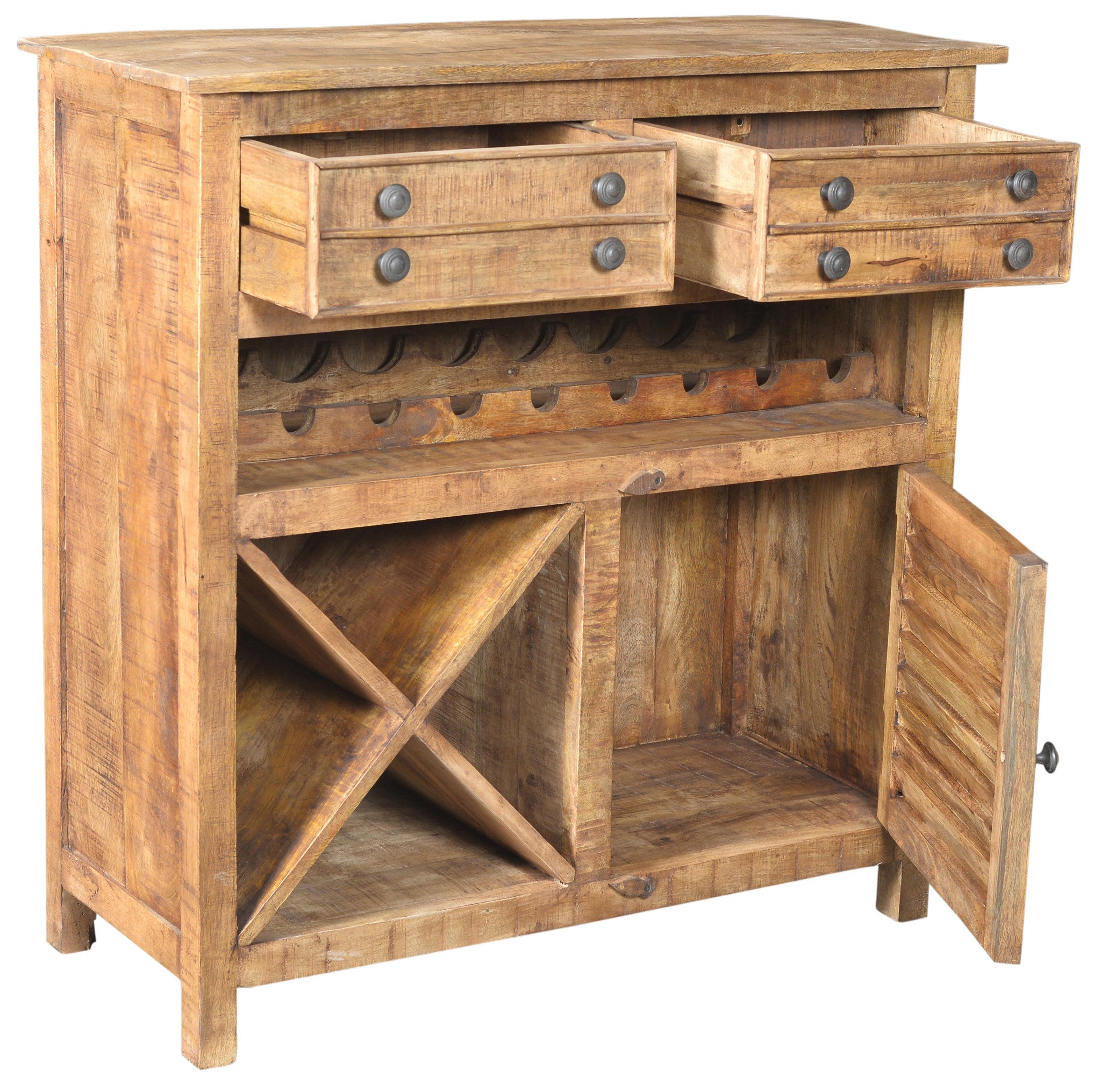 40" Rustic Wine and Bar Cabinet