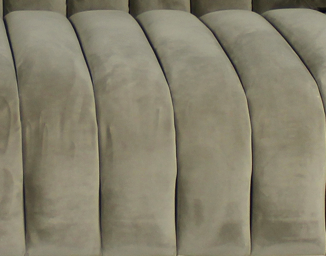 90" Velvet and Gold Tuxedo Sofa