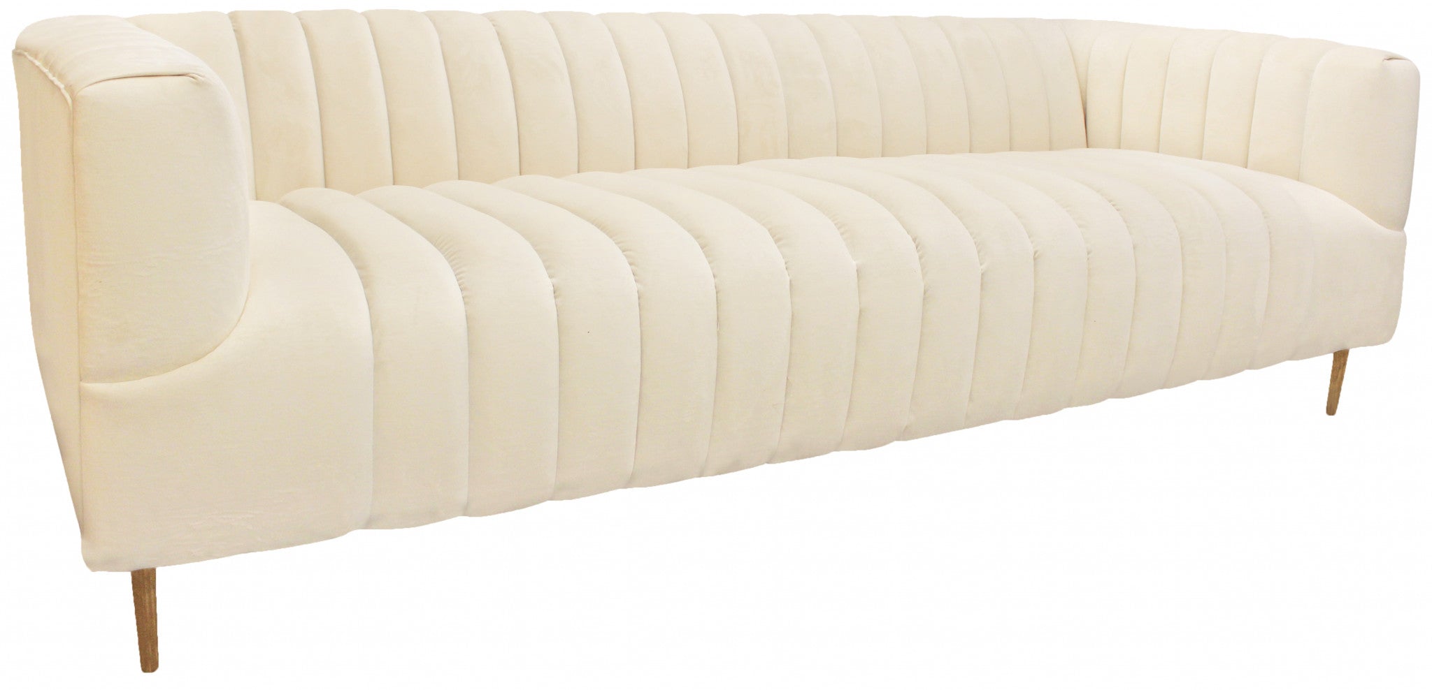 90" Velvet and Gold Tuxedo Sofa