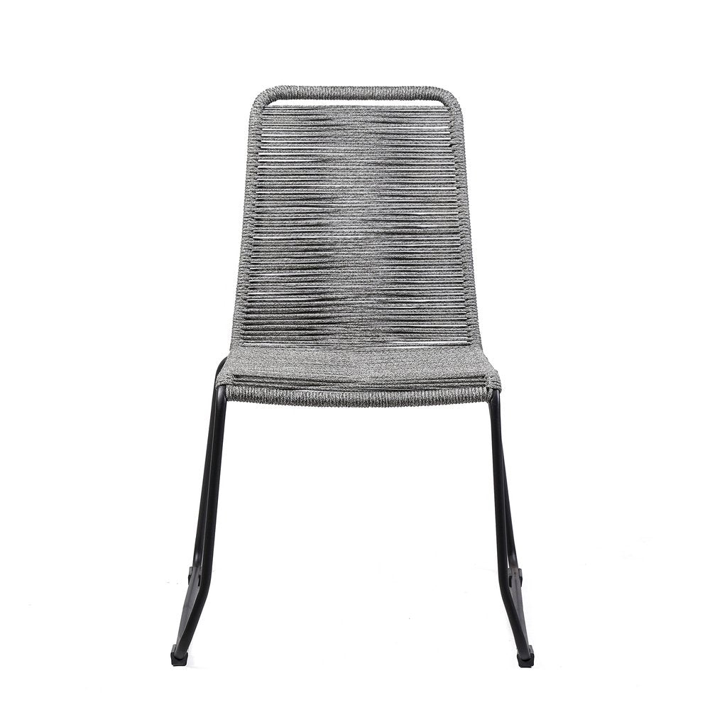 Set of Two 23" Metal Outdoor Dining Chair