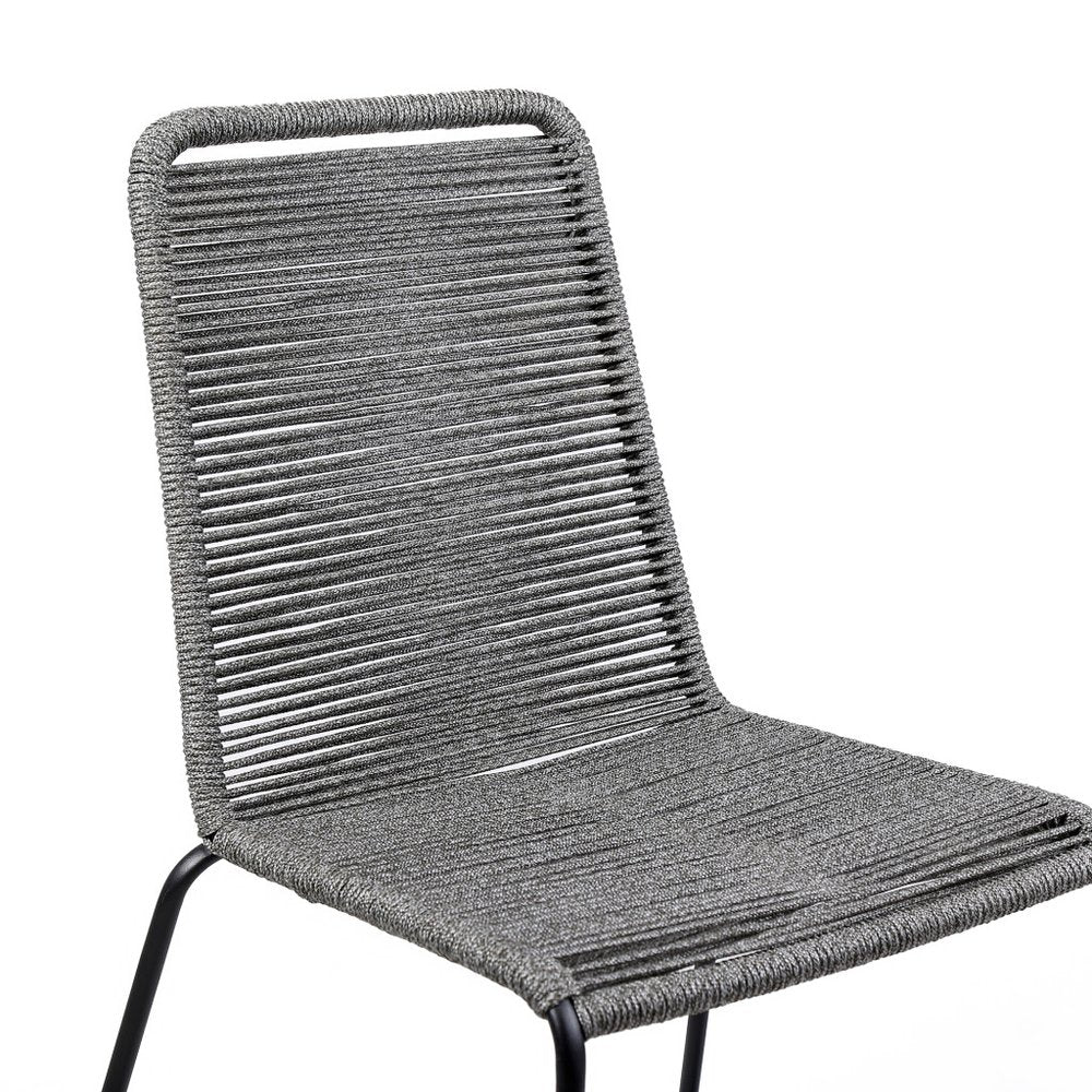 Set of Two 23" Metal Outdoor Dining Chair