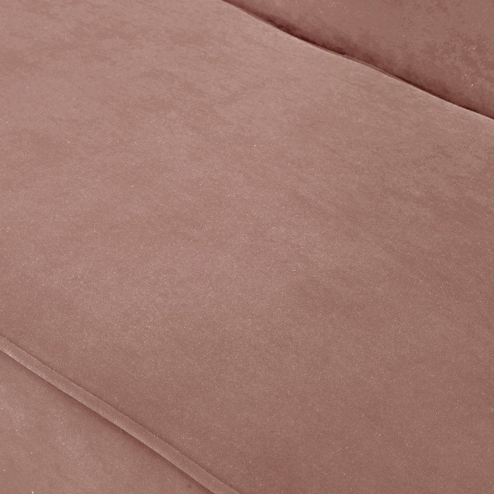 45" Blush Velvet Studded Entryway Bench