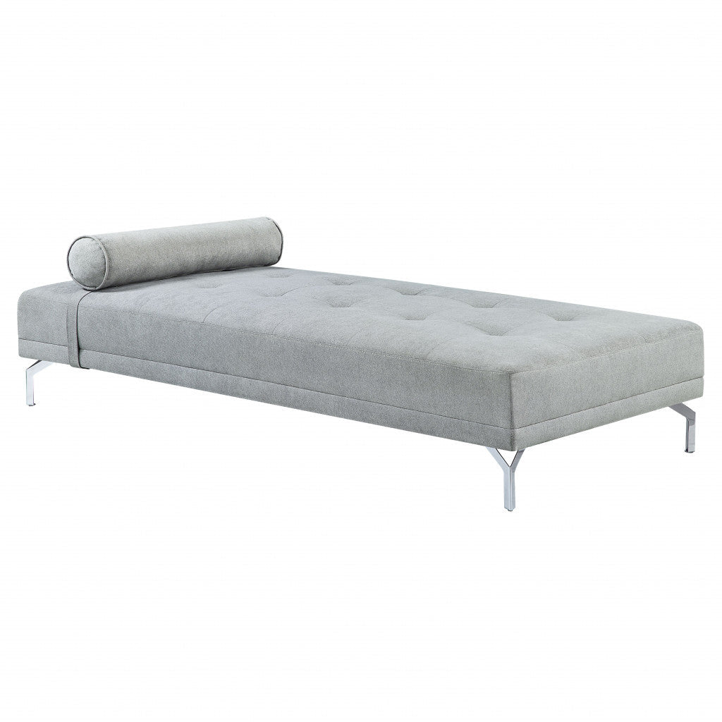 74" Gray Velvet Daybed Sofa