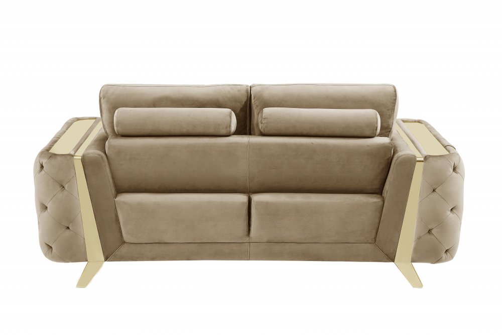 90" Contemporary Velvet Tufted Club Sofa