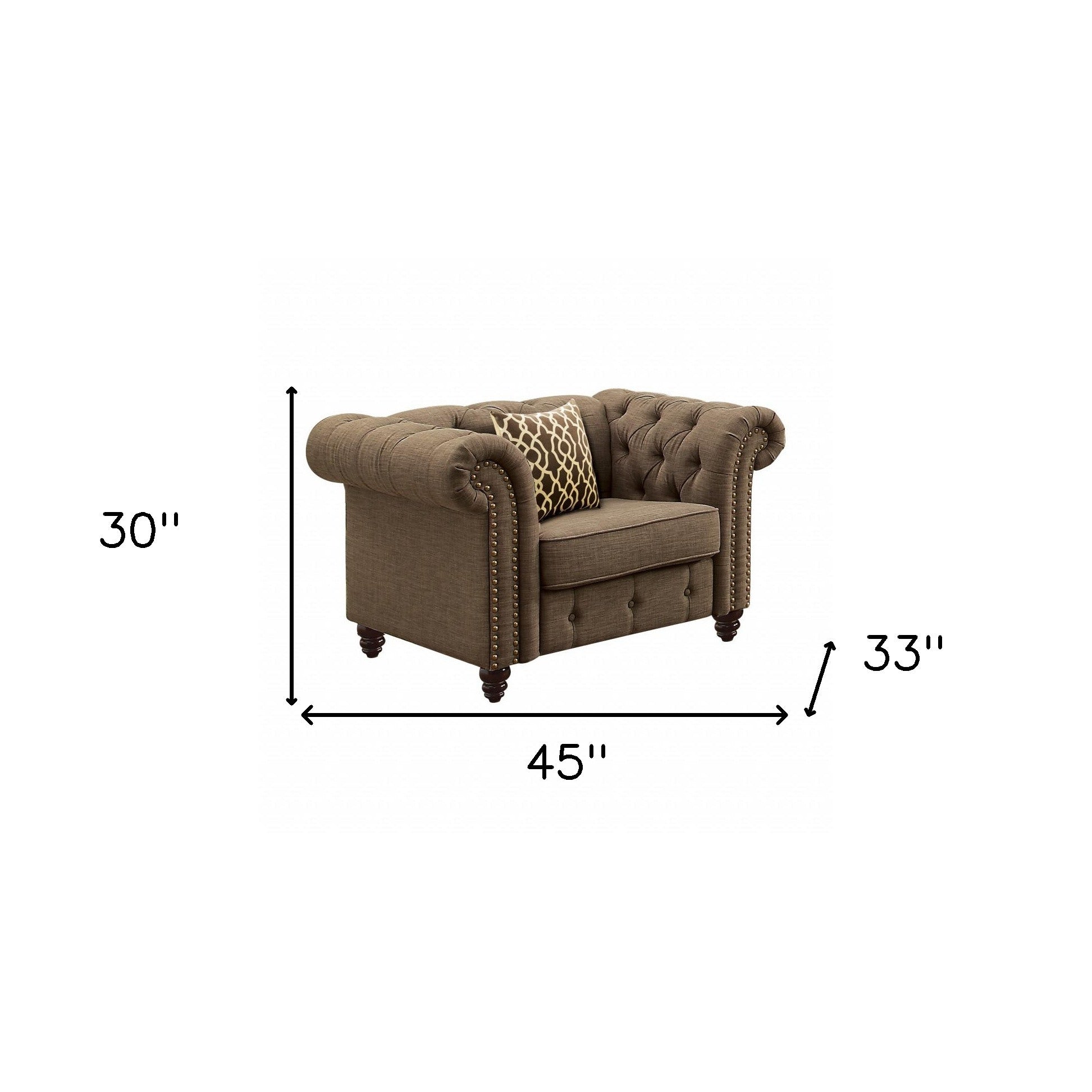 45" Tufted Chesterfield Chair